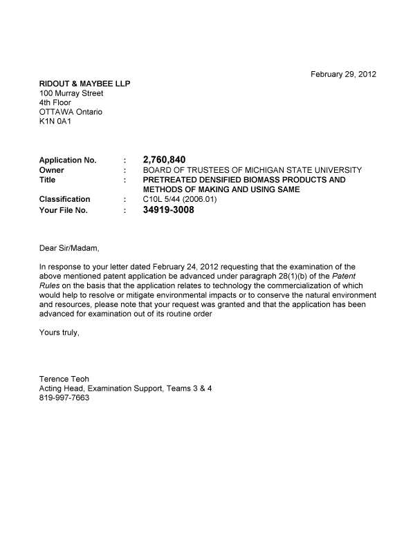 Canadian Patent Document 2760840. Prosecution-Amendment 20120229. Image 1 of 1