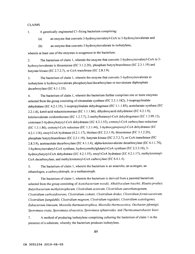 Document de brevet canadien 3051234. Revendications 20190805. Image 1 de 2